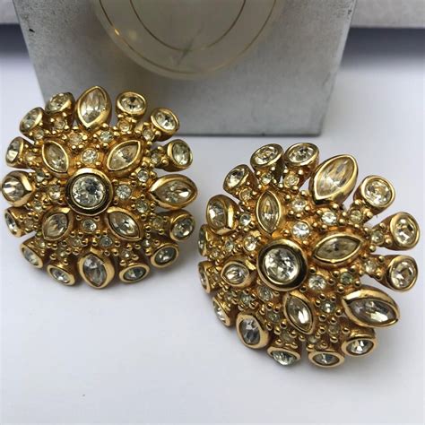 dior diamond earrings|christian dior earrings clip on.